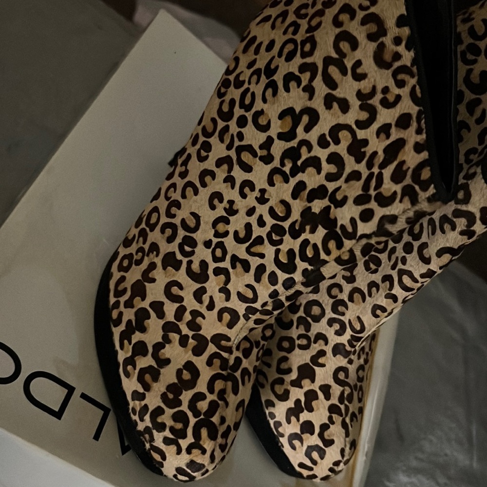 Aldo cheetah print ankle boot